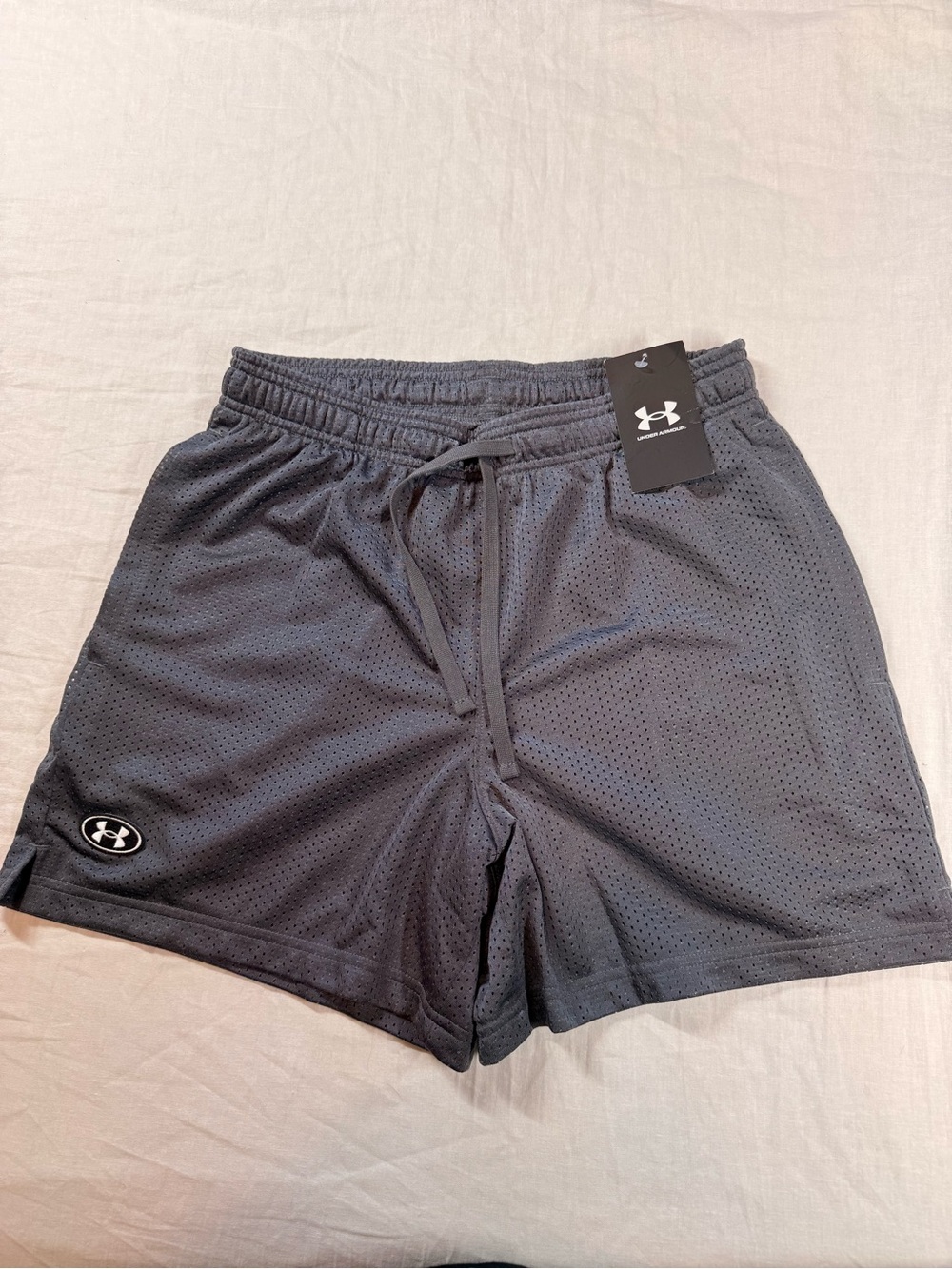 Under Armour Loose Fit Icon Mesh Shorts Mens Size S Gray NWT New